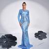Langes Kleid im europäischen und amerikanischen Stil, Sexy Pailletten-Abendkleid für Geburtstagsfeiern, Brautjungfernkleid, Damenkleid