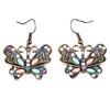 Stylish Bohemian Women Butterfly Dragonfly Rhinestone Charm Hook Earrings Jewelry Gift