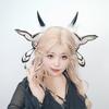 Halloween Demon Fantasy Creature Headwear Comic-Con Dress Up Simulation Plush Moth Headband Hair Accessories Ears