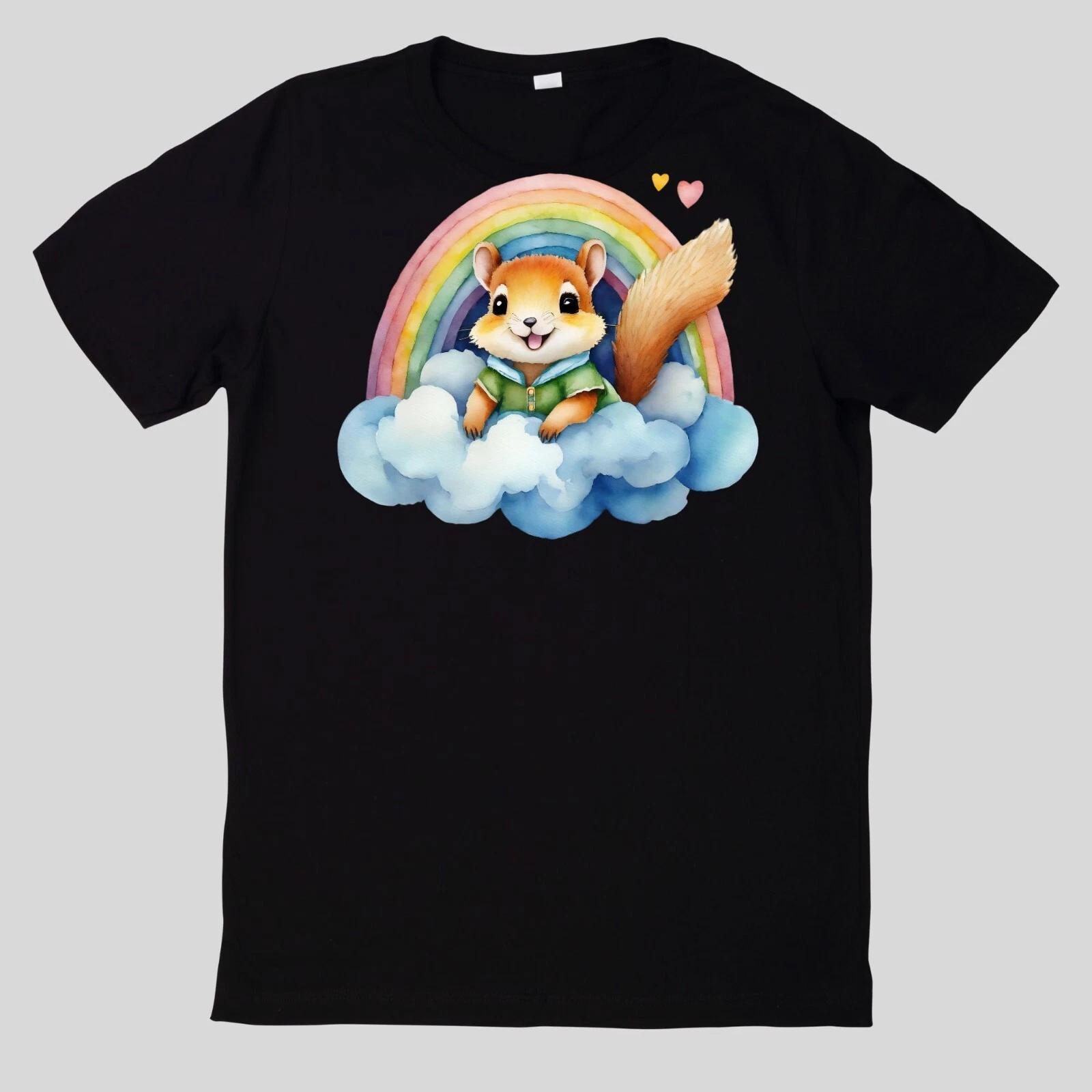T-Shirt Regenbogen süßes Tier Baumwolle Fun Spaß Sprüche Lustig Cartoon XXXXL