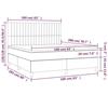 3141950 vidaXL Divan Bed with Mattress Cream 160x200 Cm Fabric