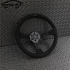 14inch 350mm Car Steering Wheel Suede Leather/Genuine Leather Deep Concave Drift JDM Racing Black Edition 2407MOBE125