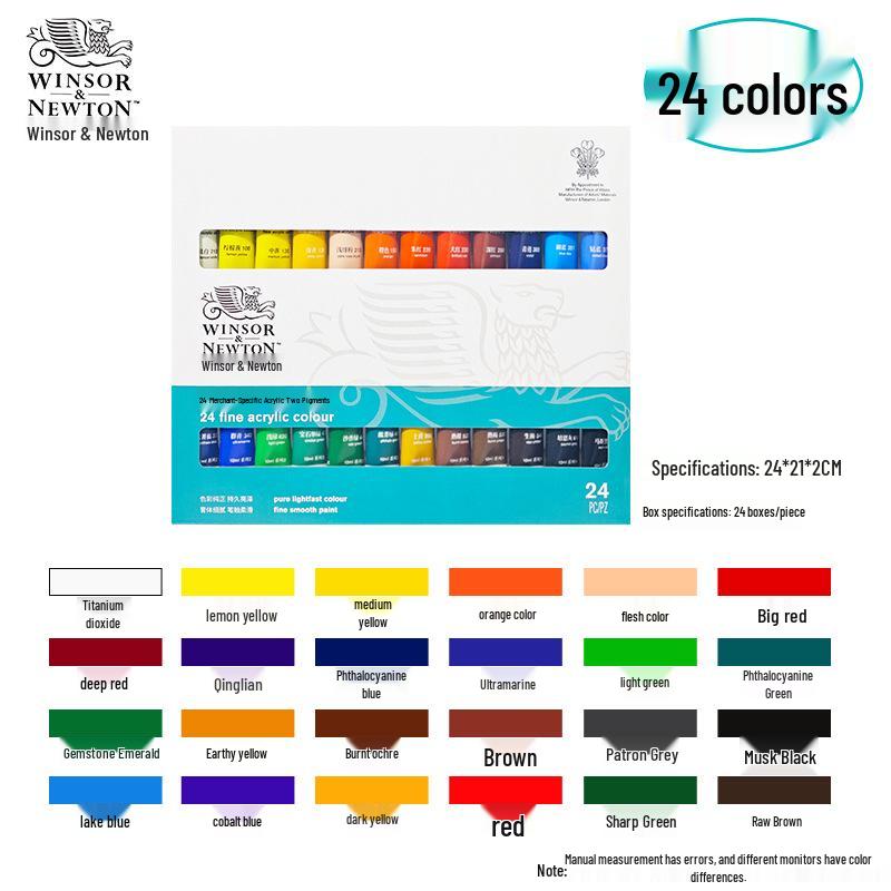 Winsor & Newton 12-Color Waterproof Acrylic Paint Set for DIY Stone, Textile & Wall Painting