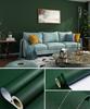 1 Roll Dark Green Matte Contact Paper, Home Decoration, Self-Adhesive Wallpaper For Cabinets Tables Chairs Room Backgrounds