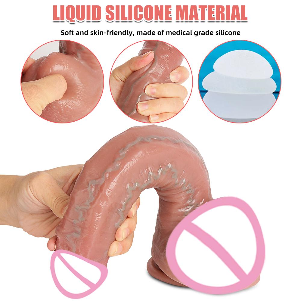 Soft Realistic Dildo Huge Penis Penetration Anal Sex Toys For Women Masturbation Soft Dick Dildos Sexy Adult Sex Toy Gay