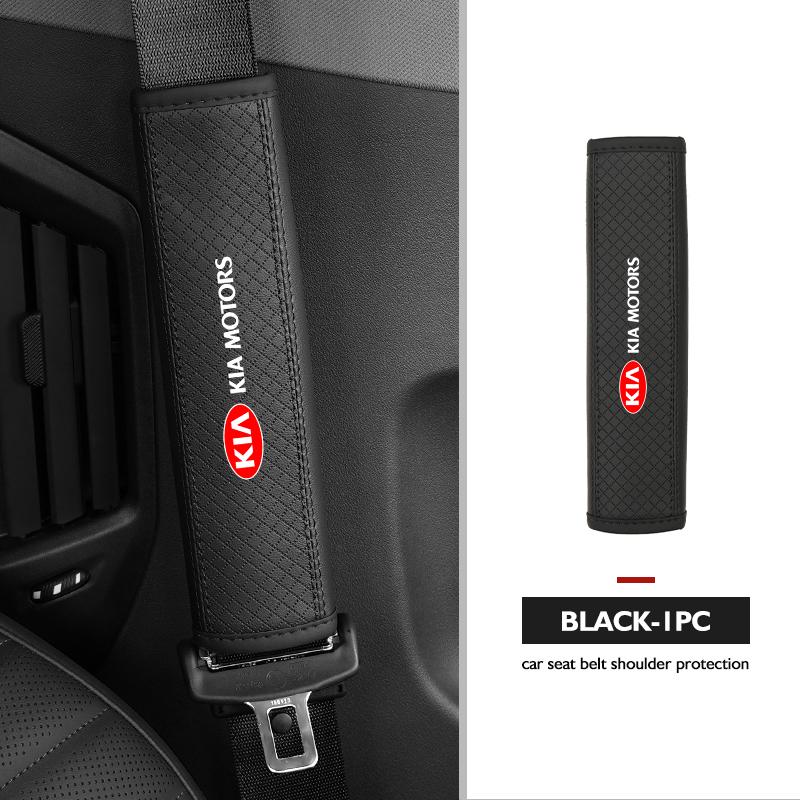 ABF3 Leather Car Safety Belt Cover Protector Pads Accessories For KIA Ceed Sportage Rio K5 K2 Optima Cerato Venga Sedona