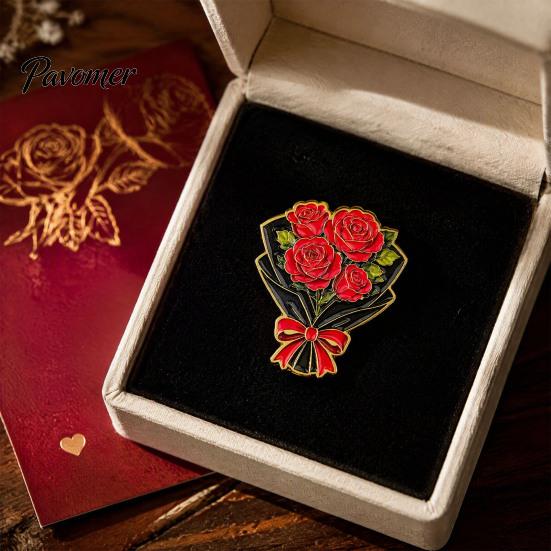 Artistic Floral Gift Bouquet Brooch Pin for Women, Enamel Romantic Flower Jewelry, Durable Zinc Alloy Lapel Coats Dresses And Scarves