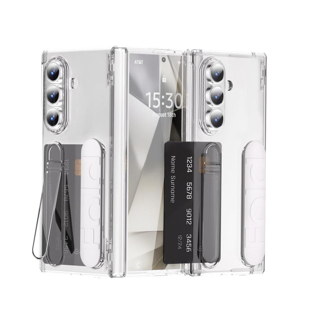 Etui do Samsung Z Fold7/6 ze stojakiem i paskiem na nadgarstek - Kompatybilne z Fold5/4