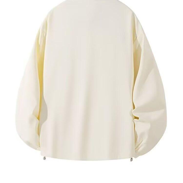 

Plaid Spliced Stand-Up Collar Jacket - Casual Loose Fit for Couples Default Option