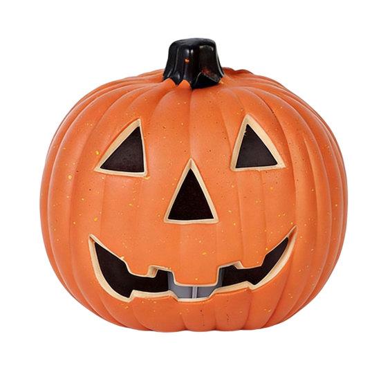 Halloween Light Up Pumpkin Decoration, Spooky Jack O Lantern Ornament for Window Display, Children Photo Prop for Party