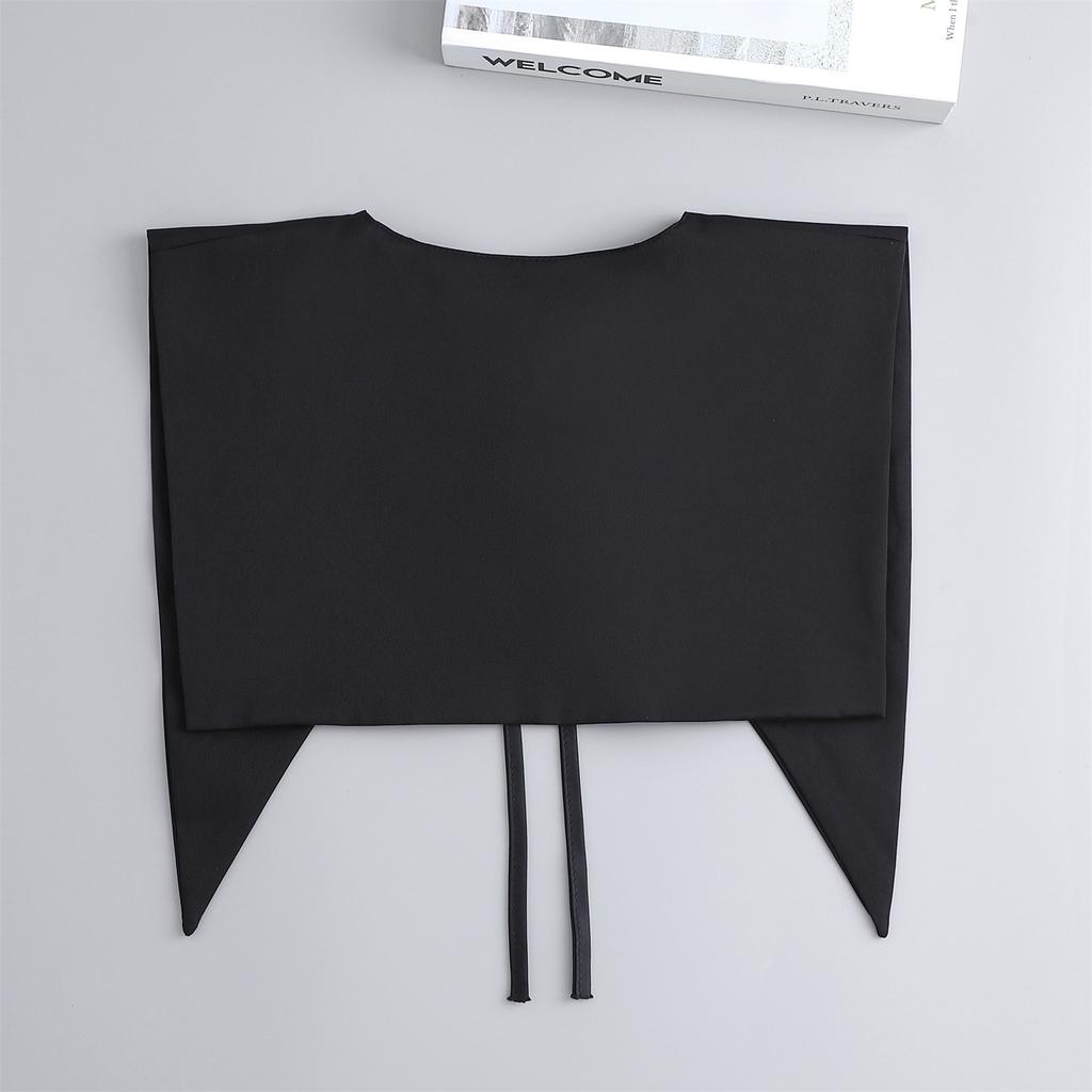Navy Style Big Pointed Fake Collar Lapel Black White Small Shawl Neckwear Decorative Women's Detachable Detachable False Collar