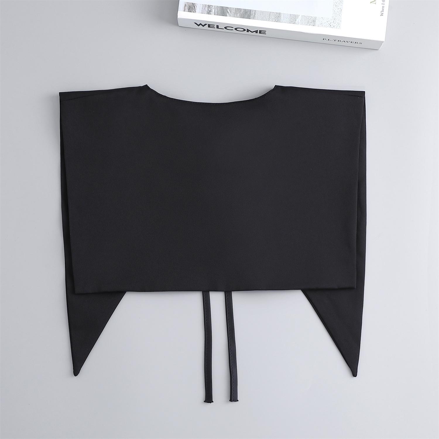 

Морской стиль Большой заостренный ложный воротник Лацкан Черный Белый Маленькая шаль Шейное украшение Декоративный Женский Съемный Съемный Ложный воротник