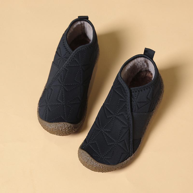 Autumn and winter fluffy shoes velvet cotton shoes casual cotton slippers women's low-top Doudou shoes one pedal confinement shoes