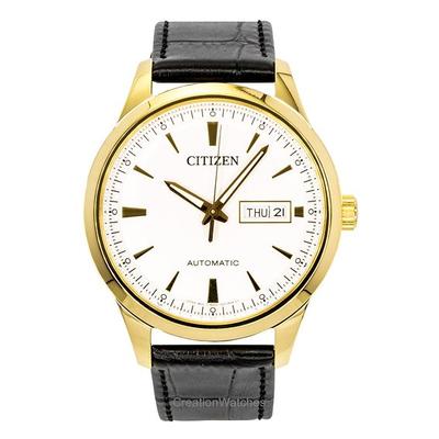 Reloj para Hombre NY4059-09A Automático con Correa de Cuero y Esfera Blanca