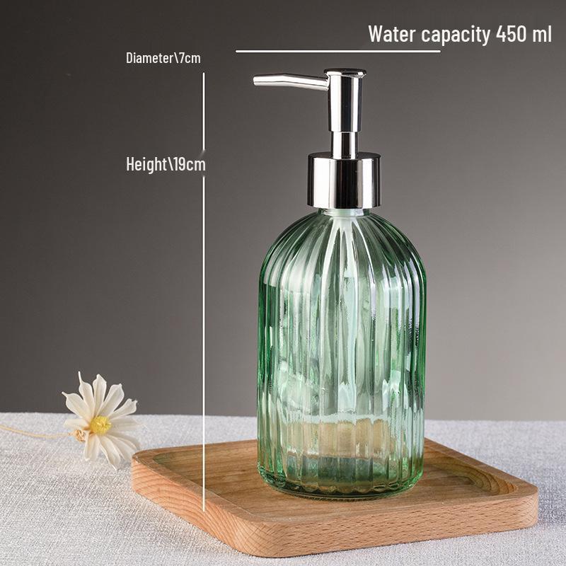 Glass Pump Bottle for Hand Soap, Shower Gel, Lotion, and Shampoo