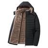 Cotton Jacket for Men In Winter, Windproof and Plush, Thick Middle-aged Cotton Jacket, Thick Hooded Cotton Jacket