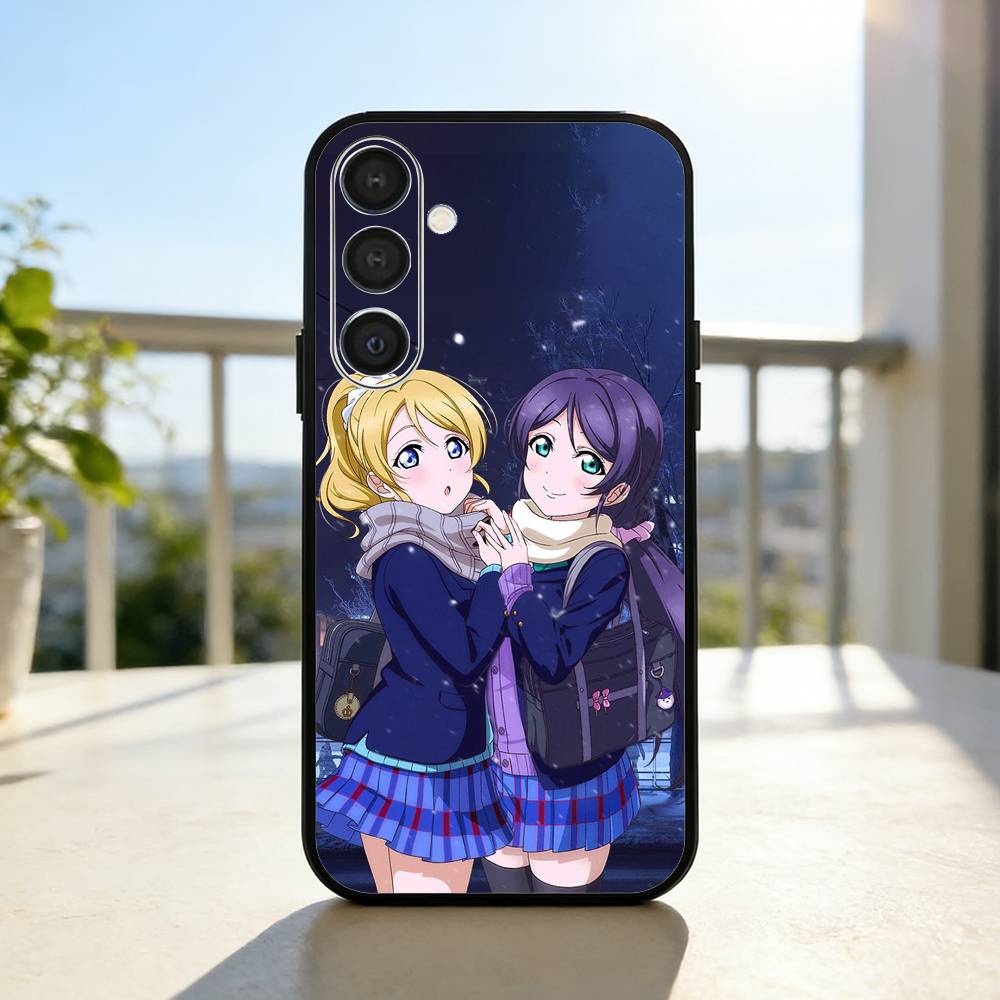 Love L-Live Anime Phone Case For Samsung A73,A21s,A22,A31,A32,A52,A53,A71,A80,Soft Black Shell