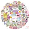 50Pcs/Set Funny Healing Phrase Series 01 Shiny Stickers DIY Fashion Waterproof Doodle Decals Stickers
