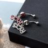 Inel elegant pentru buric din oțel inoxidabil - Bijuterie de piercing la modă pentru femei