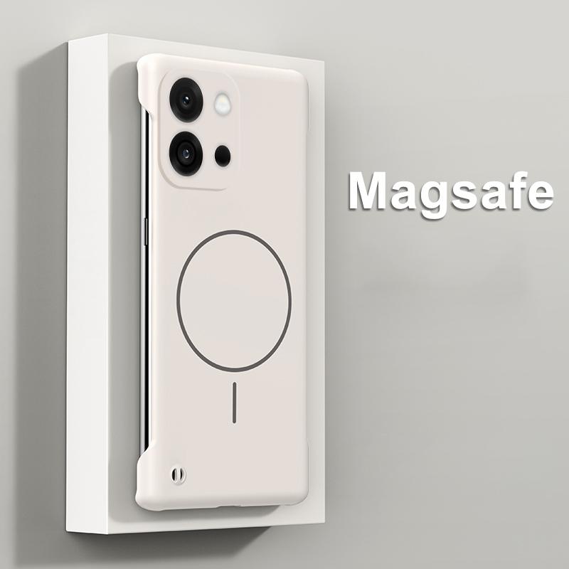 Solid Color Frameless Magnetic Phone Cover For OnePlus 13T 13R 13 12R Ace 5 3 Slim Shockproof Hard PC Wireless Charge Case