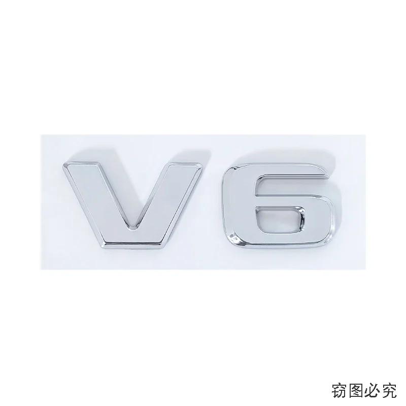ABS Auto Spatbord Kant Letters Sticker Kofferbak Badge for Mercedes Benz V6 Embleem W210 W211 W212 W213 GLA GLK ML GL GLC GLE VT8