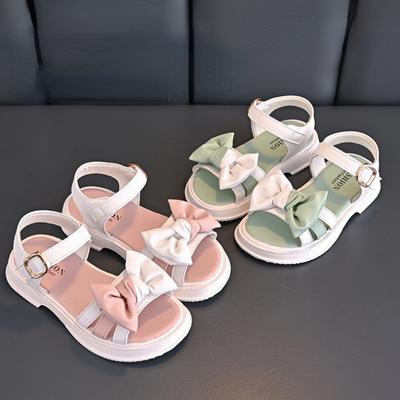 Sandali Bambina Estate 2024 Scarpe Bambini Moda Leggeri Morbidi Piatte Sandali Open-toe Bambino Casual Spiaggia Scarpe Bambini Velcro