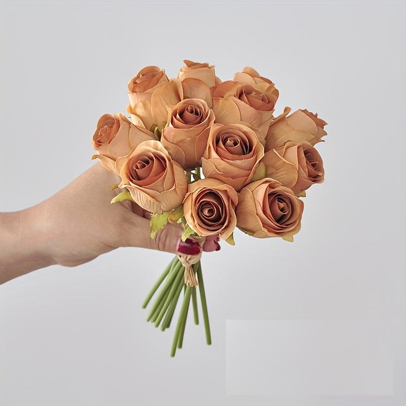 

12pcs Elegant fabric Rose Bouquet - Lifelike Artificial Flowers for Weddings, Romantic Table Settings & Home Decor - Perfect for Valentine s Day