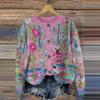 2026 foreign trade new 3D digital printing cardigan knitted jacket women's clothing early spring and autumn factory wholesale