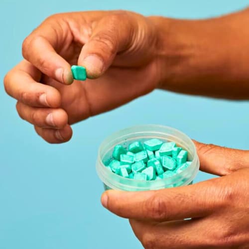 LUSH Cr?me De Menthe Mouthwash 45g / Mint Flavor / Zing! Zing Refresher Dirty Sparkle Tablets, Mint Green