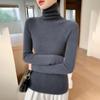 Autumn/Winter Women's Slim Fit High Neck Cashmere Knit Long Sleeve Pullover