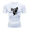 Men's Breathable Compression Athletic T-shirt, Roaring Angry