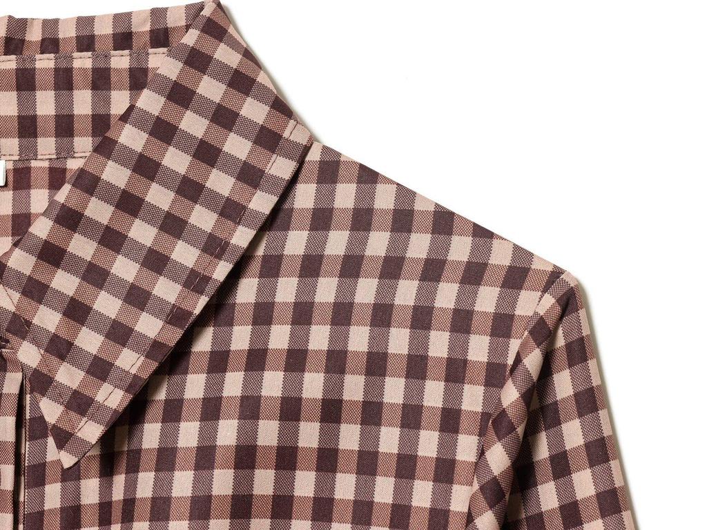Spring 2026 Women's Plaid Shirt: European & American Style, Slim Fit, Versatile Fashion.