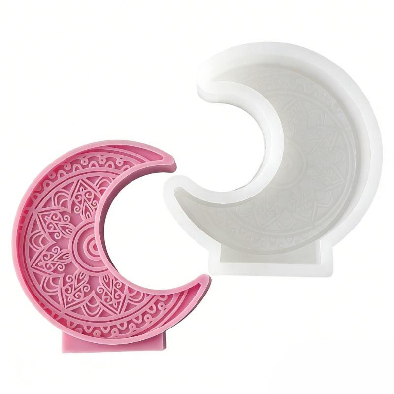 Flexible Sturdy Silicone Mould Fashion Accessory for Making Unique Moon Shaped Candle and Home Decorations