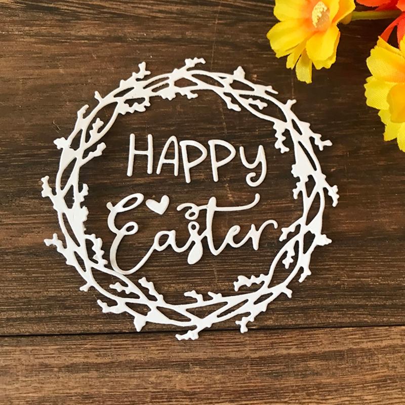 Frohe Ostern Hase Eier Metall Schneiden Stirbt Schablone Scrapbooking DIY Album Stempel