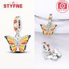 New Silver 925 Blue Dragonfly Butterfly Charms Beads Fit Original Bracelet for Women DIY Fine Jewelry Accessories Beads Gifts