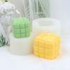 1PC Geometric Ball Cylindrical Candle Silicone Mold DIY woolen yarn bal Soft Bag Sofa Rubik's Cube Soap Resin Craft Cake Fondant