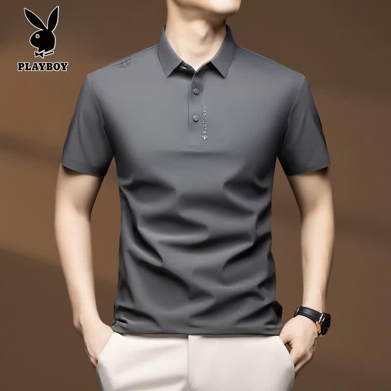 PLAYBOY Men's Ice Silk Polo Shirt