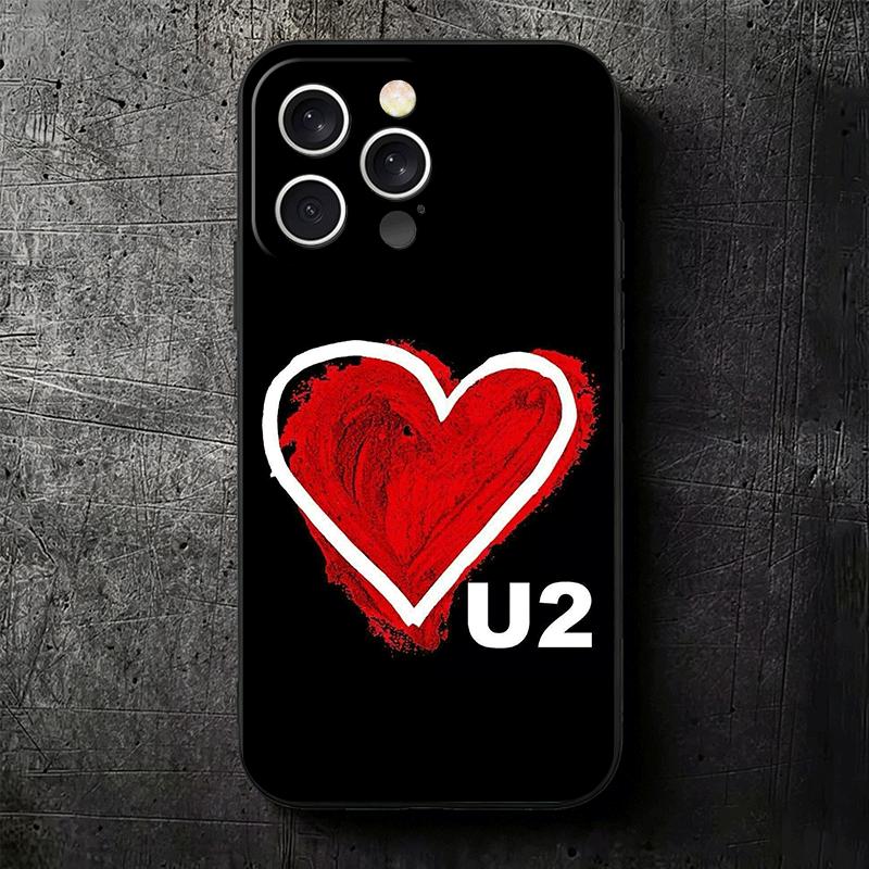 U-U2 Rock Band Soft Phone Case for iPhone 16 16E 17 Air 15 Pro Max 14 Plus 13 Mini 11 12 7 Black Cover Back Shell