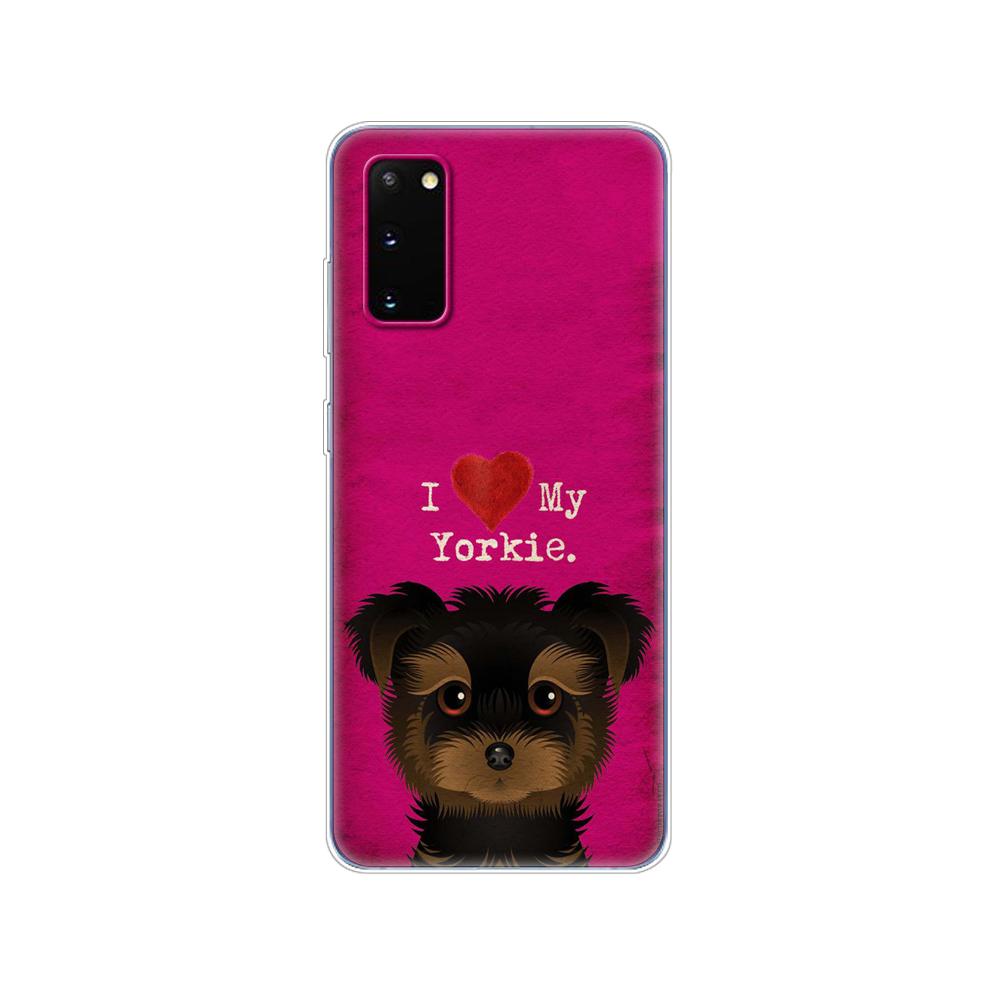 

Чехол для Samsung Galaxy S20 PLUS Ultra S10 lite, чехол для телефона Samsung Note 10 Plus lite, чехол-боксер «I Love My Dog Yorkie Papillon» Samsung S20