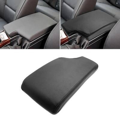 Weiche Mikrofaser-Leder-Armlehnenabdeckung für BMW 3er-Serie E90 2005-2012 Autoinnenausstattung Mittelkonsole Armlehnenkasten Hautabdeckung Verkleidung