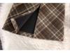 Women's Retro Plaid Wool Midi Skirt - High Waist, Slimming, A-Line, with Slit for Autumn/Winter