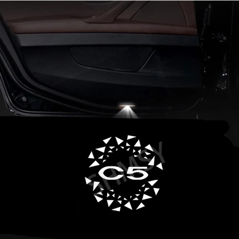

2Pcs LED Car Door Welcome Lights Logo Projector For Citroen C5 X7 II Ghost Shadow Lamp Courtesy Light Auto Decorative Accessory