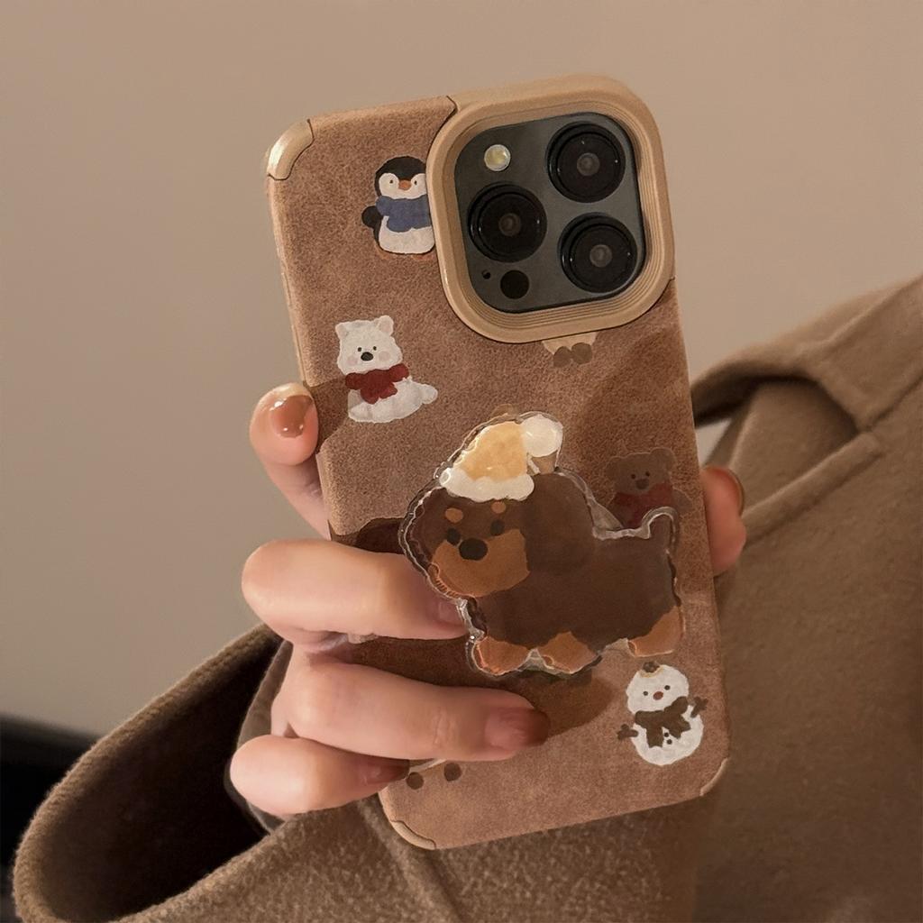 Ins Suede Cartoon Sausage Phone Case Suitable for 11/12/13/14/15/16