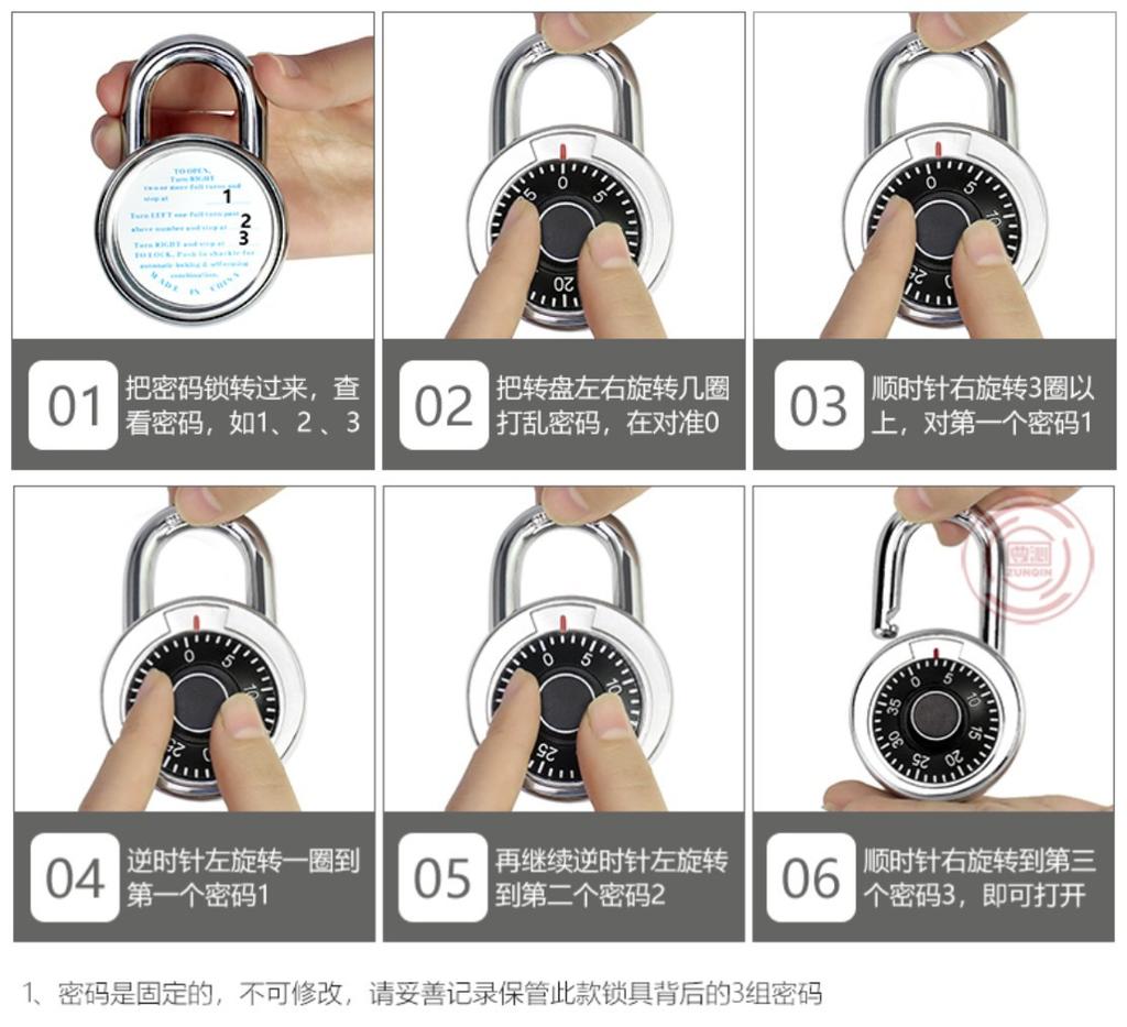 Zamek szyfrowy obrotowy 45mm/50mm Zamek do siłowni Kłódka do sejfu Kłódka na suwak Amerykański mechaniczny