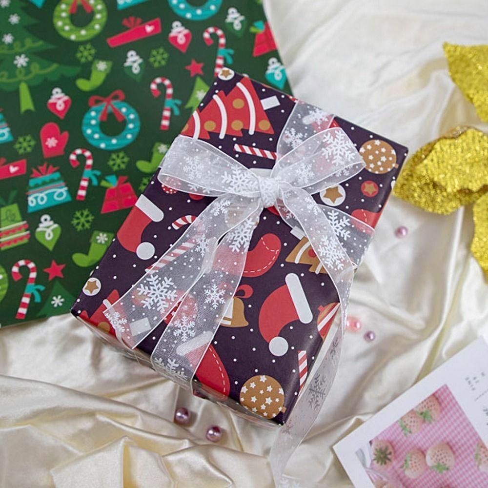 10M Weihnachtsgeschenk Schneeflockenband DIY Kranzschleifen Weihnachtlich bedruckte Bänder Nähen Kleidung Geschenk