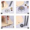 180Sets Leather Rivets Double Caps Rivets Tubular Metal Studs with 3 Setting Tool Punch Plier for Leather Craft Repair