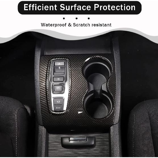 Gear Shift Panel Cover Trim For Honda Pilot 2016-/ Ridgeline -/ Passport -, ABS Automotive Center Consoles Cup Holder Cover Protector Accessories