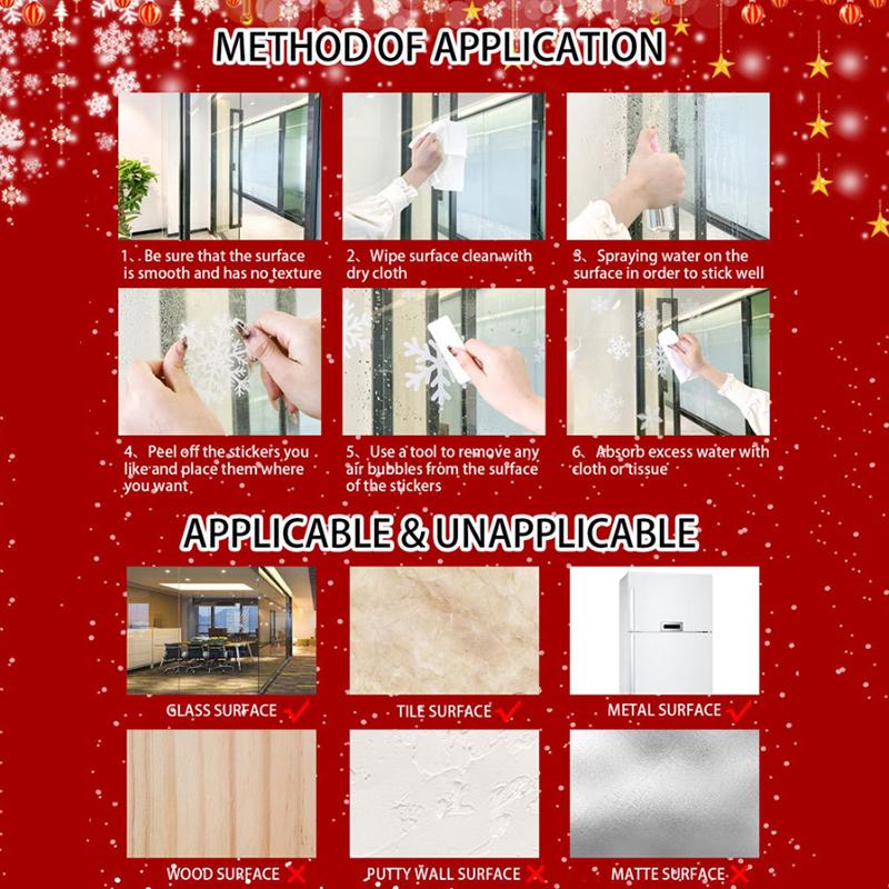 Hot Sale Christmas Stickers Santa Claus Glass Doors And Windows Without Trace Static Cling Children'S Room Christmas Decoration