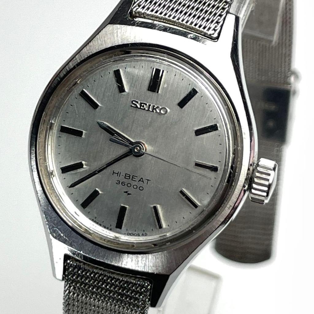 Used SEIKO HI-BEAT 36000 Ladies' Manual-Winding Watch, Silver Dial, Working