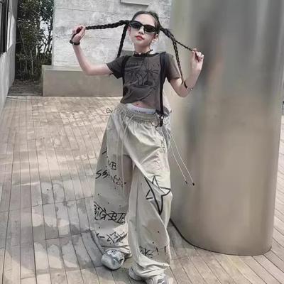 2024 Mädchen Sommer Graffiti Hip-Hop Streetwear Hose